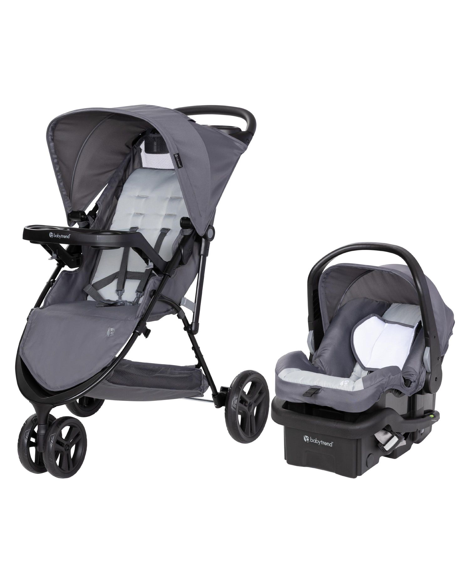 Baby Venture 3-Wheel Stroller Travel System - Stellar Grey