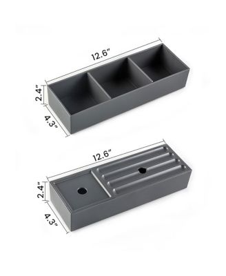 Etna 24" Wall-Mounted Vanity With Ceramic Sink and Striped Wood Grain