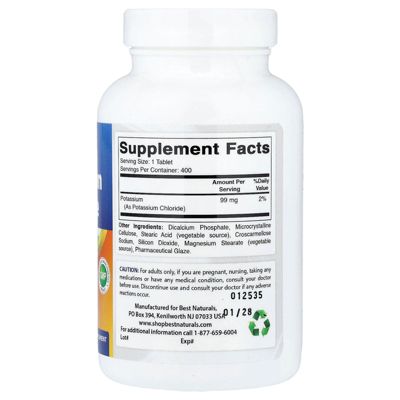 Potassium Chloride  99 mg  -  400 Tablets