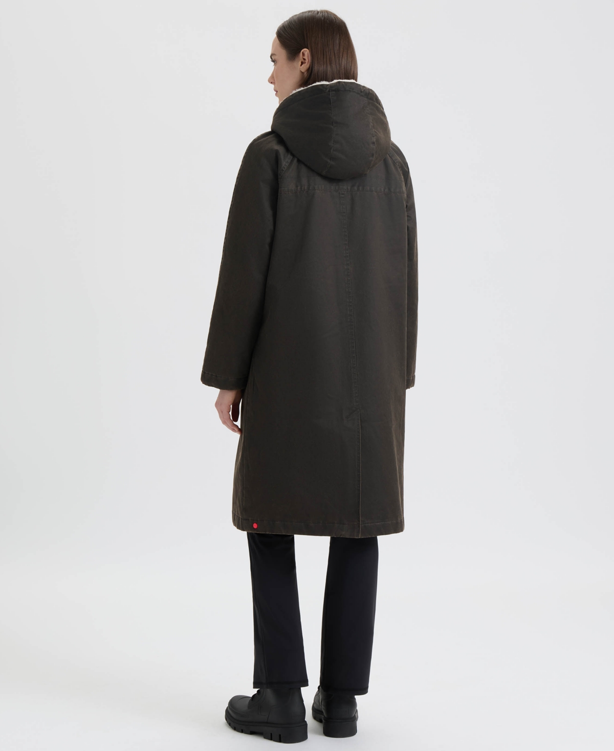Hunter Women's Faux Fur-lined Hood Coat In Black