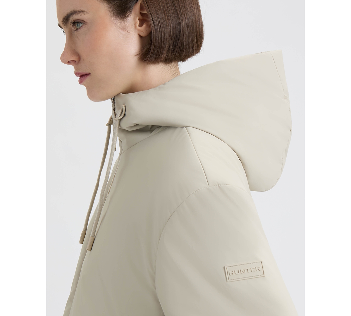 Hunter Women's Zip Up Puffer Jacket In Neutral