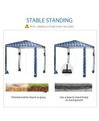 6.5' Weighted Cabana Beach Umbrella w/ bags, Carry Bag,