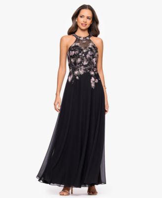 Women's&nbsp;Long Mesh Sequin Embroidered Sleeveless Dress