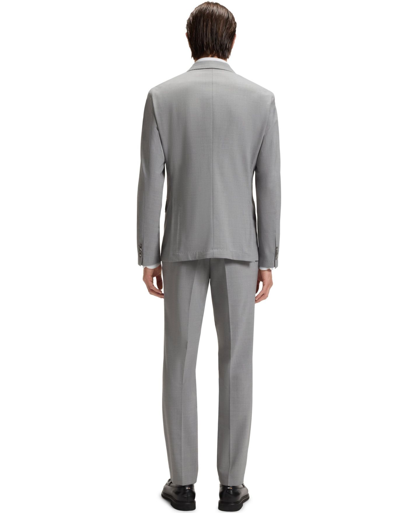 Мужские комплекты Hugo Boss Slim-Fit Washable Micro-Patterned Suit, цвет: Серый — фото 6
