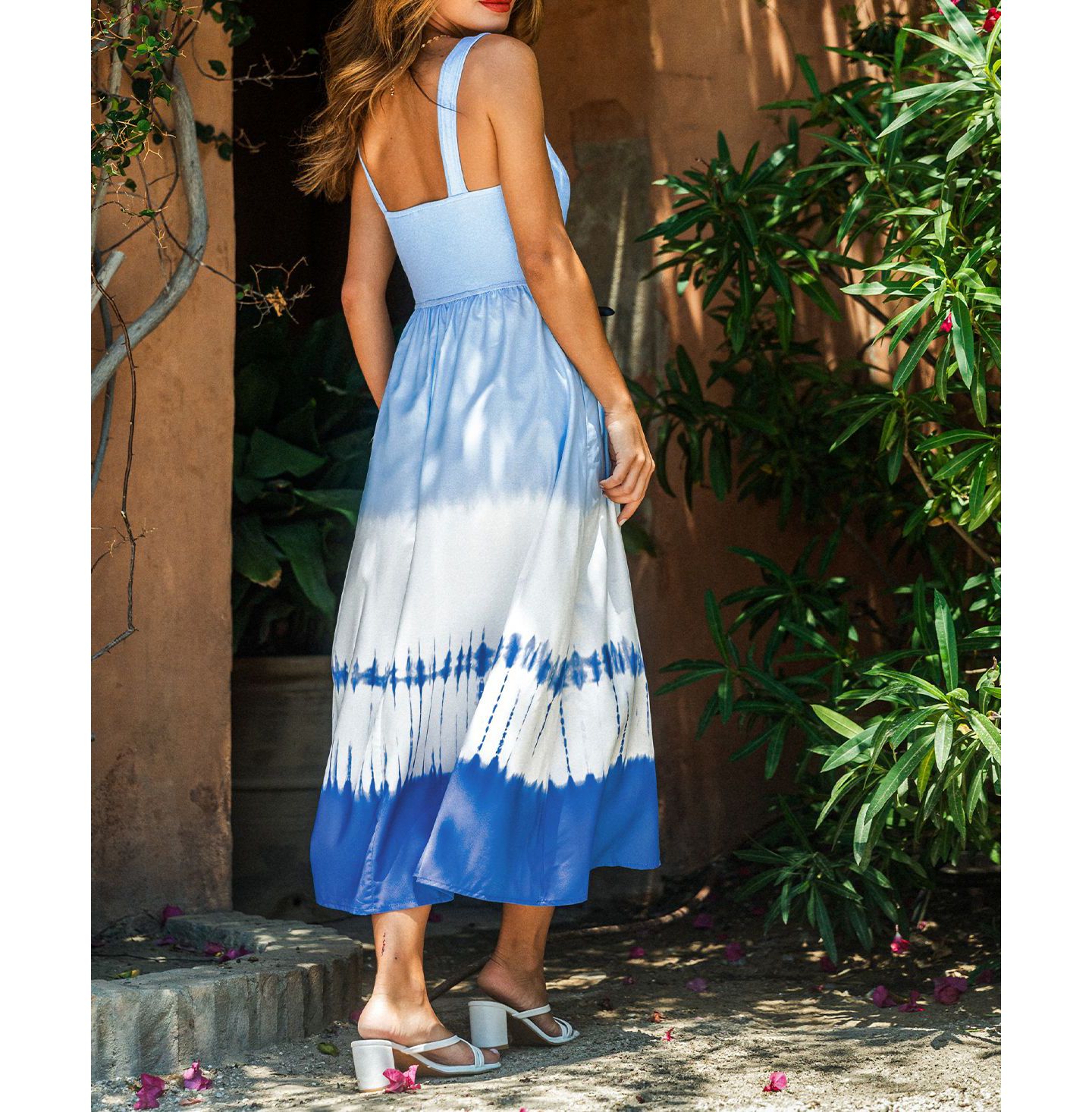 Женское платье Cupshe Lovely Day Ombre Midi Beach, цвет: Пастельный синий — фото 3