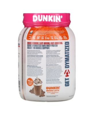 ISO100 Hydrolyzed  100% Whey Protein Isolate  Dunkin  Mocha Latte  -  1.4 lb (650
