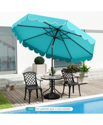 10 Feet Patio Umbrella Outdoor Market Umbrella with Crank Tilt Adjustment