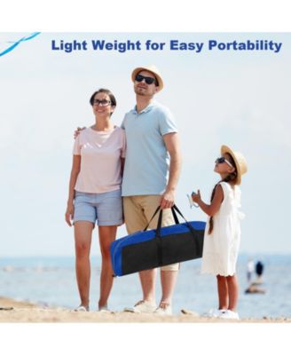 2-Room Oversize Privacy Shower Tent with Removable Rain Fly and Inside Pocket - Blue