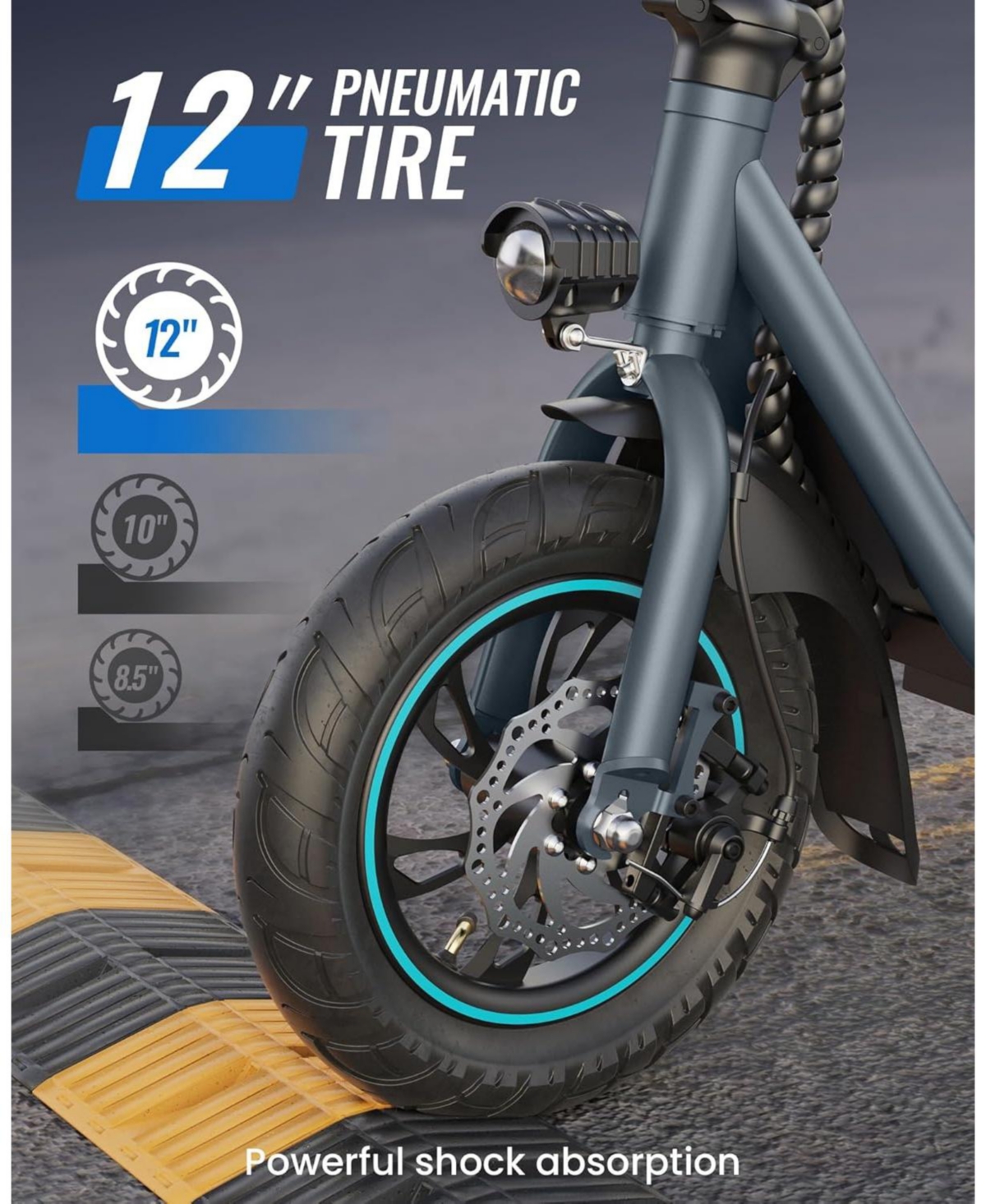 Urbanmax Foldable Electric Scooter, 550W Motor, 18.6 Mph Max Speed, 20 Miles Range