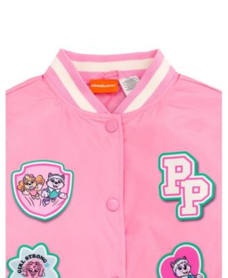 Toddler Girls Varsity Bomber Jacket to