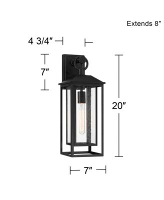 Califa 20" High Traditional Outdoor Wall Light Fixture Mount Porch House Exterior Outside Lantern Weatherproof Glass Shade