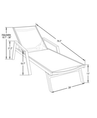 Lounge Chair With Armrests in Black Aluminum Frame, Set of 2