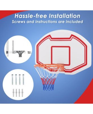 Large Wall Mounted Basketball Hoop with Shatter-proof Backboard