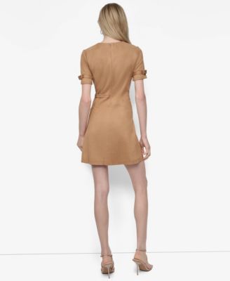 Women's Short Sleeve Crew Neck Sheath Dress