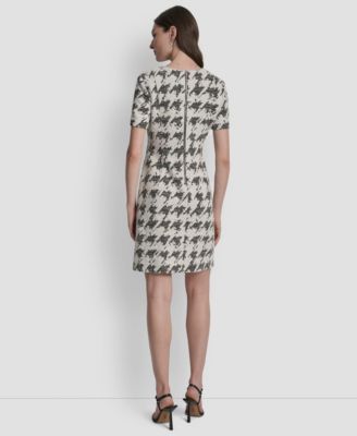 Women's Short Sleeve Crew Neck Sheath Dress