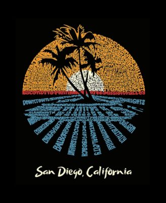 Plus Size Cities In San Diego Word Art V-Neck T-Shirt