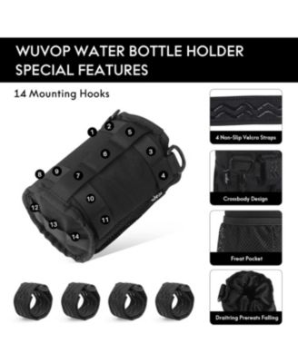 Bike Cup Holder, Water Bottle Holder with Mesh Pockets for Cruiser, Scooter, Mountain, Road Bike, Wheelchair