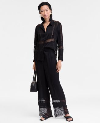 Women's Lace-Detail Shirt, Macy's Exclusive