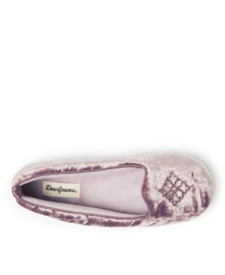 Womens Rebecca Microfiber Velour Closed Back House Slipper
