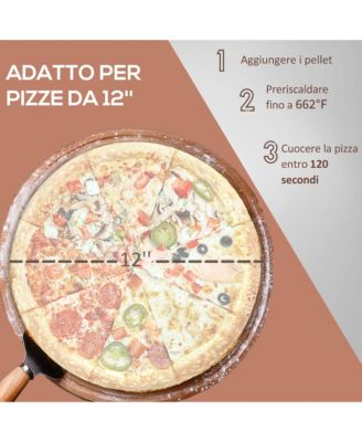 Outdoor Pizza Oven with Stone, 12" Wood Fi Pizza Maker