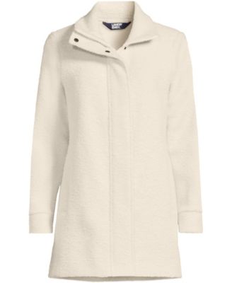 Plus Size Boucle Fleece Coat