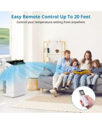 15,000 BTU Portable Air Conditioner - Quiet Unit, Covers 850 Sq. Ft, 3 Fan Speeds, Dehumidifier Mode, Easy Install Window Kit