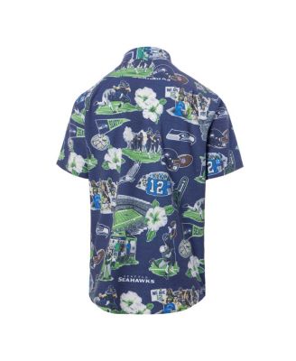 Men's College Navy Seattle Seahawks Scenic Button-Down Shirt