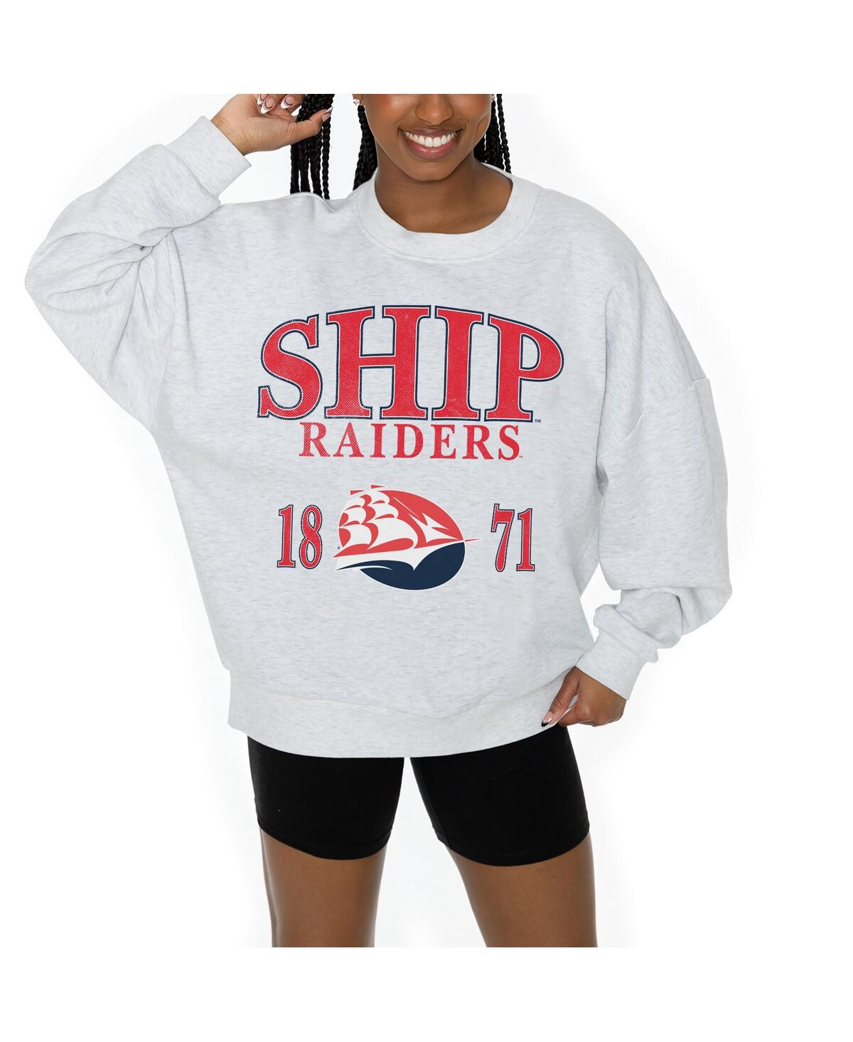 Gameday Couture Ash Shippensburg Raiders Premium Fleece Pullover Sweatshirt In Gray