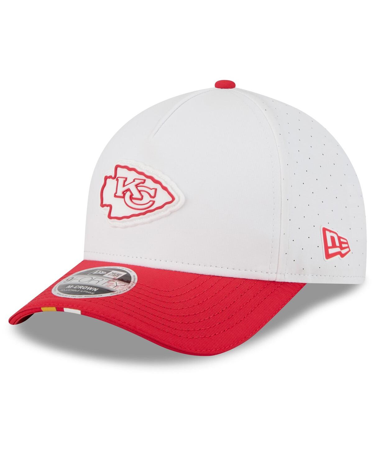 Men's White/Red Kansas City Chiefs 2025 Nfl Training Camp A-Frame 9FORTY Adjustable Hat - White, Red