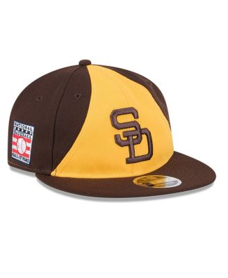 New Era - Men's Brown/Gold San Diego Padres Baseball Hall of Fame Retro Crown 9FIFTY Adjustable Hat