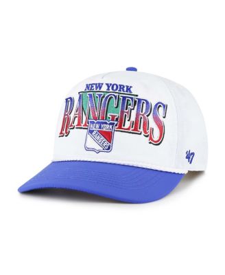 '47 Brand - Men's White/Blue New York Rangers Tribute Hitch Adjustable Hat