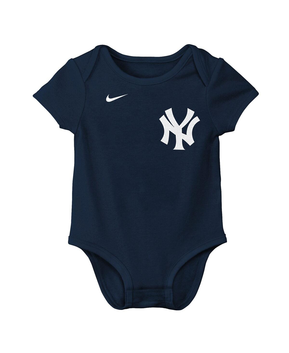 Nike Newborn & Infant  Aaron Judge Navy New York Yankees Name & Number Fuse Bodysuit In Blue