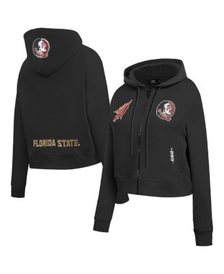 Pro Standard - Women's&nbsp;Black Florida State Seminoles Game Day Sequin Full-Zip Hooded Jacket