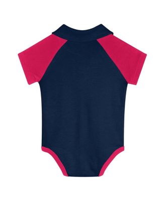 Newborn Red St. Louis City SC Newborn League Champ V-Neck Raglan Bodysuit