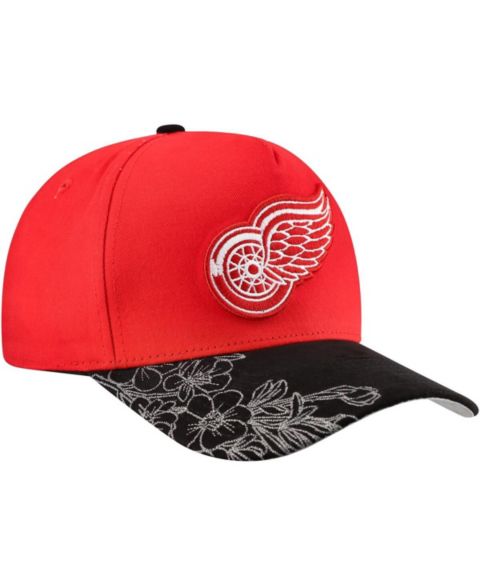 Мужская кепка Mitchell & Ness Red/Black Detroit Red Wings May Flowers Pro Crown Adjustable Hat