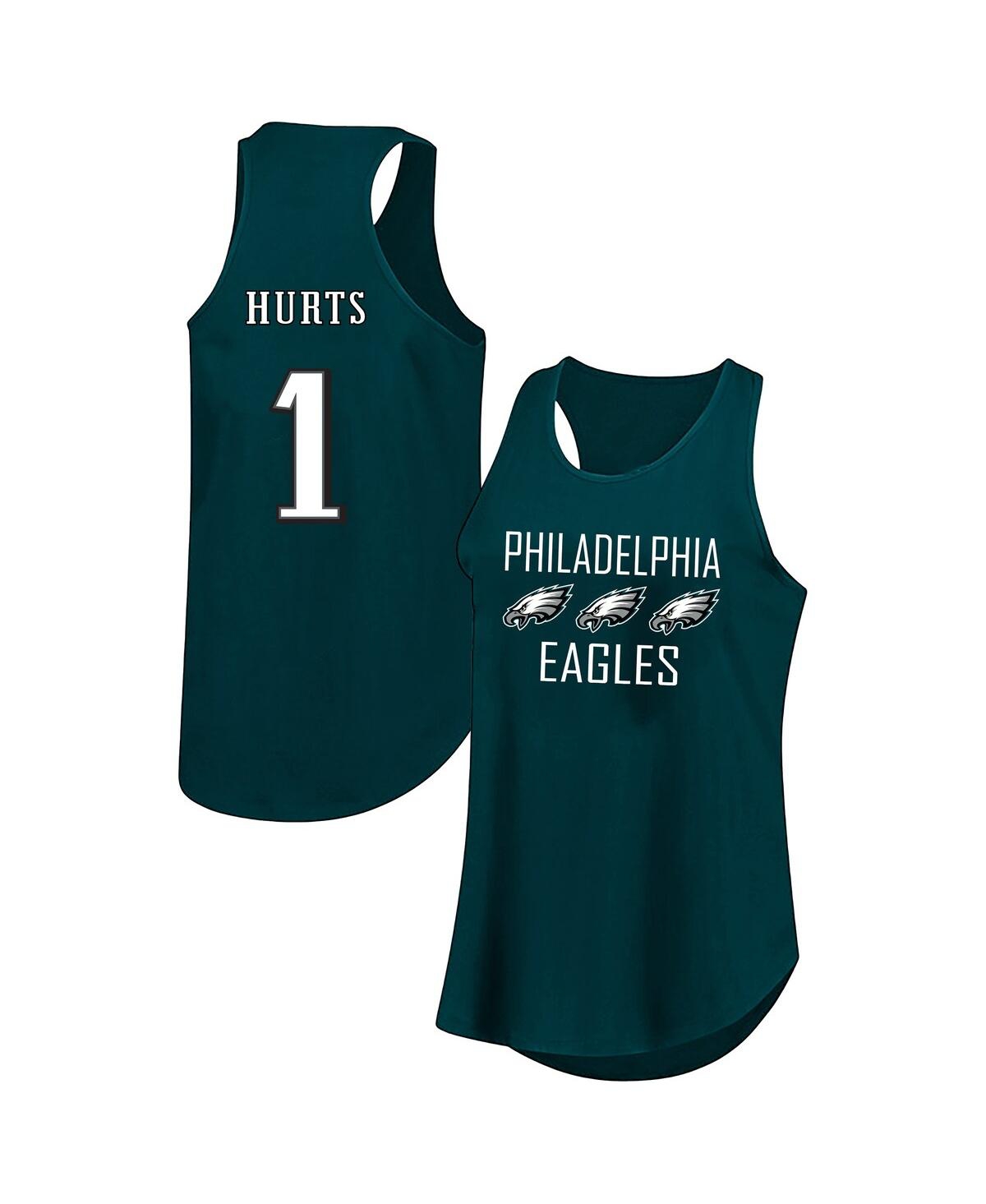Fanatics Women'sâ Jalen Hurts Green Philadelphia Eagles Plus Size Name Number Tank Top In Green