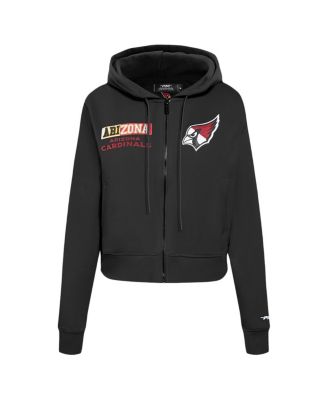Women's Black Arizona Cardinals Split Logo Full-Zip Hoodie