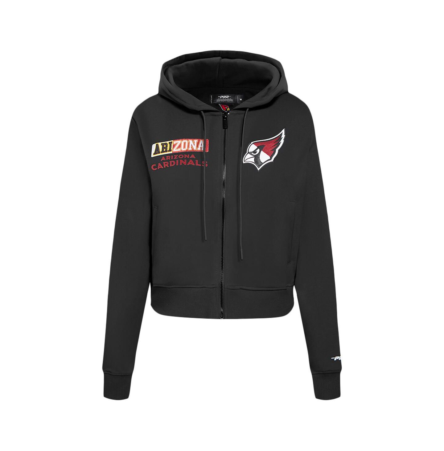 Женское худи Pro Standard Black Arizona Cardinals Split Logo Full-Zip — фото 2