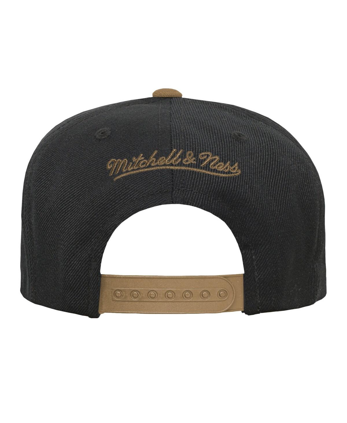 Mitchell & Ness Big Boys And Girls Black/gold Vegas Golden Knights Core Team Two-tone Snapback Hat In Brown