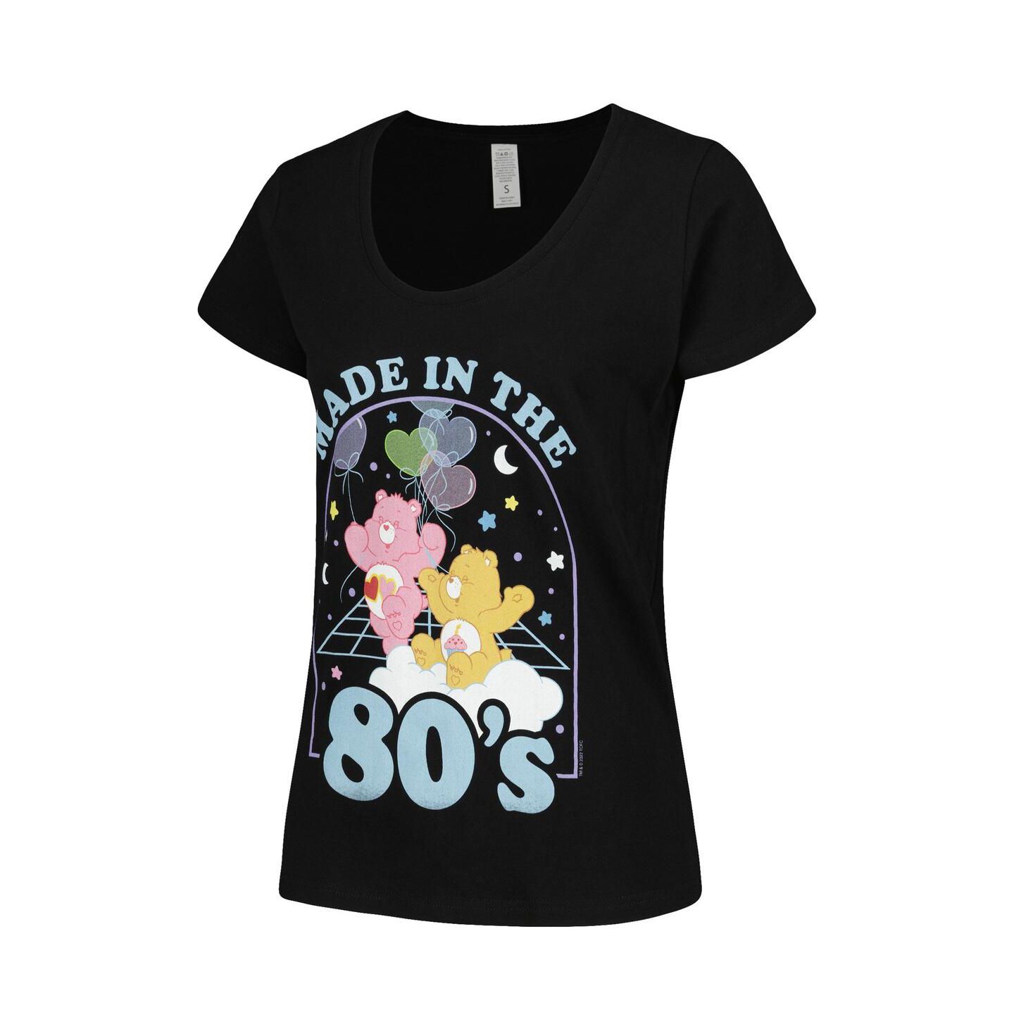 Женская футболка Mad Engine Black Care Bears Made in the '80s Scoop Neck — фото 3