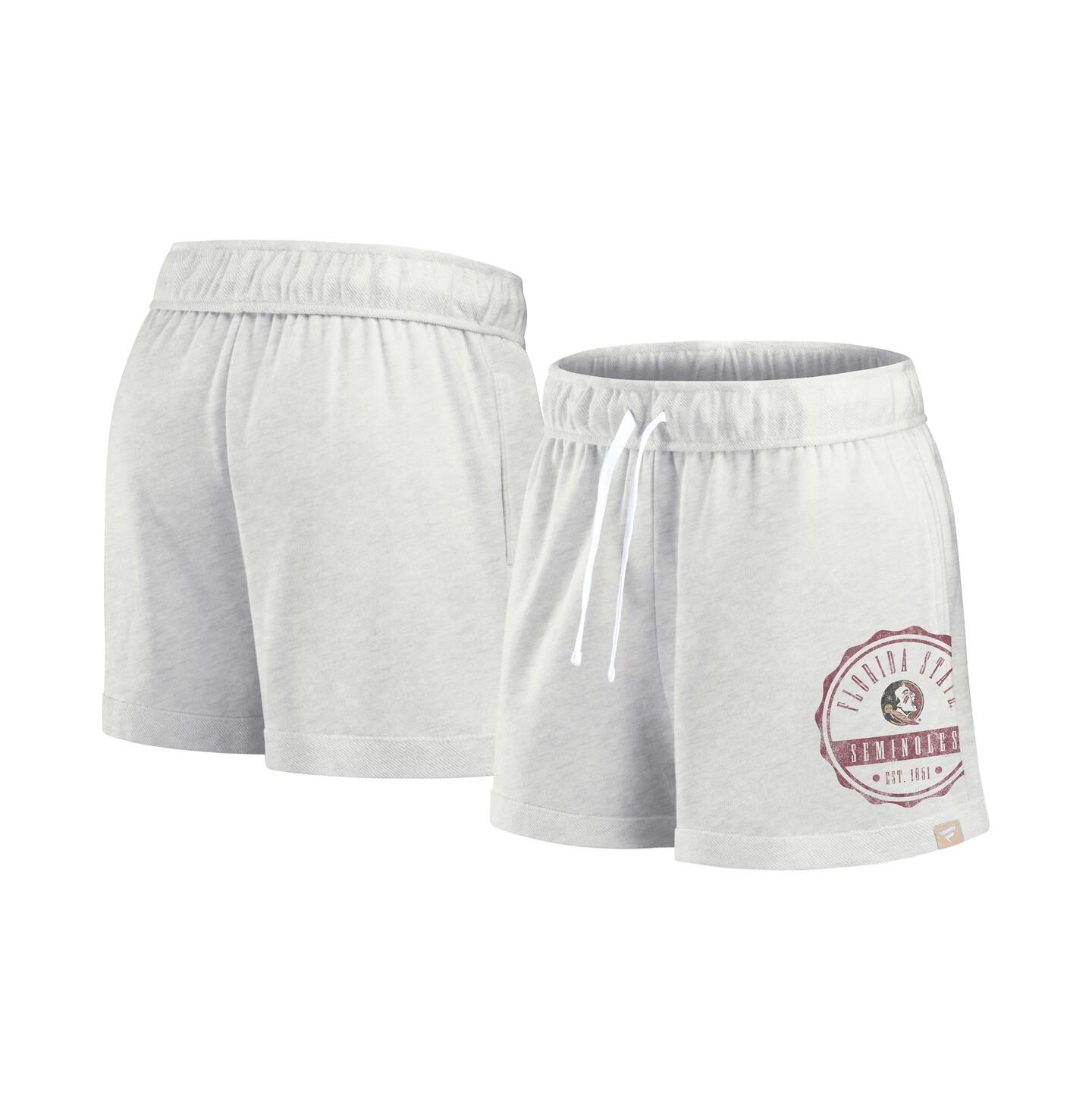 Женские шорты Fanatics Oatmeal Florida State Seminoles Win Badge — фото 1
