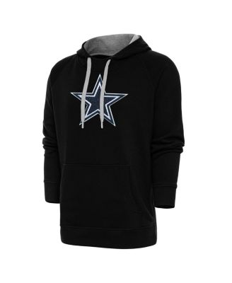 Antigua - Men's Black Dallas Cowboys Victory Chenille Pullover Hoodie