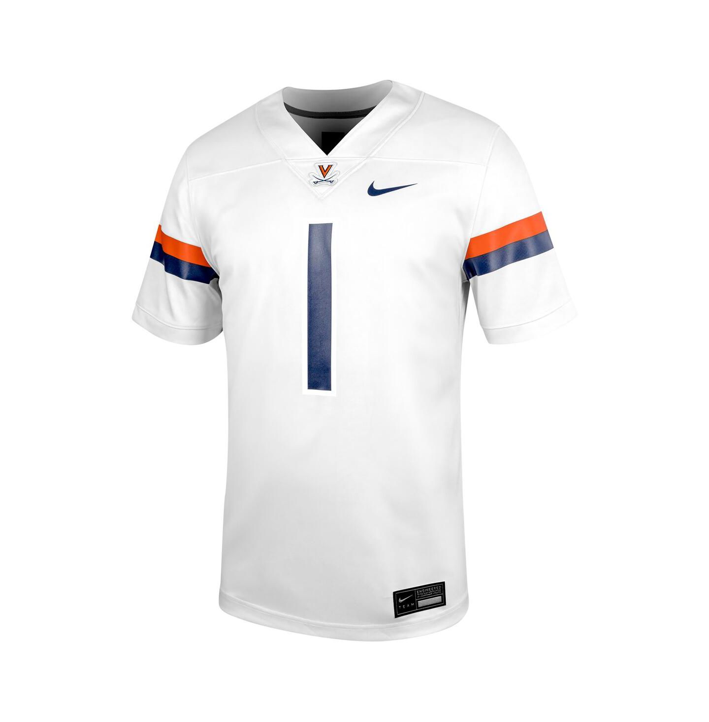 Мужской топ Nike 1 White Virginia Cavaliers Untouchable Football Jersey — фото 3