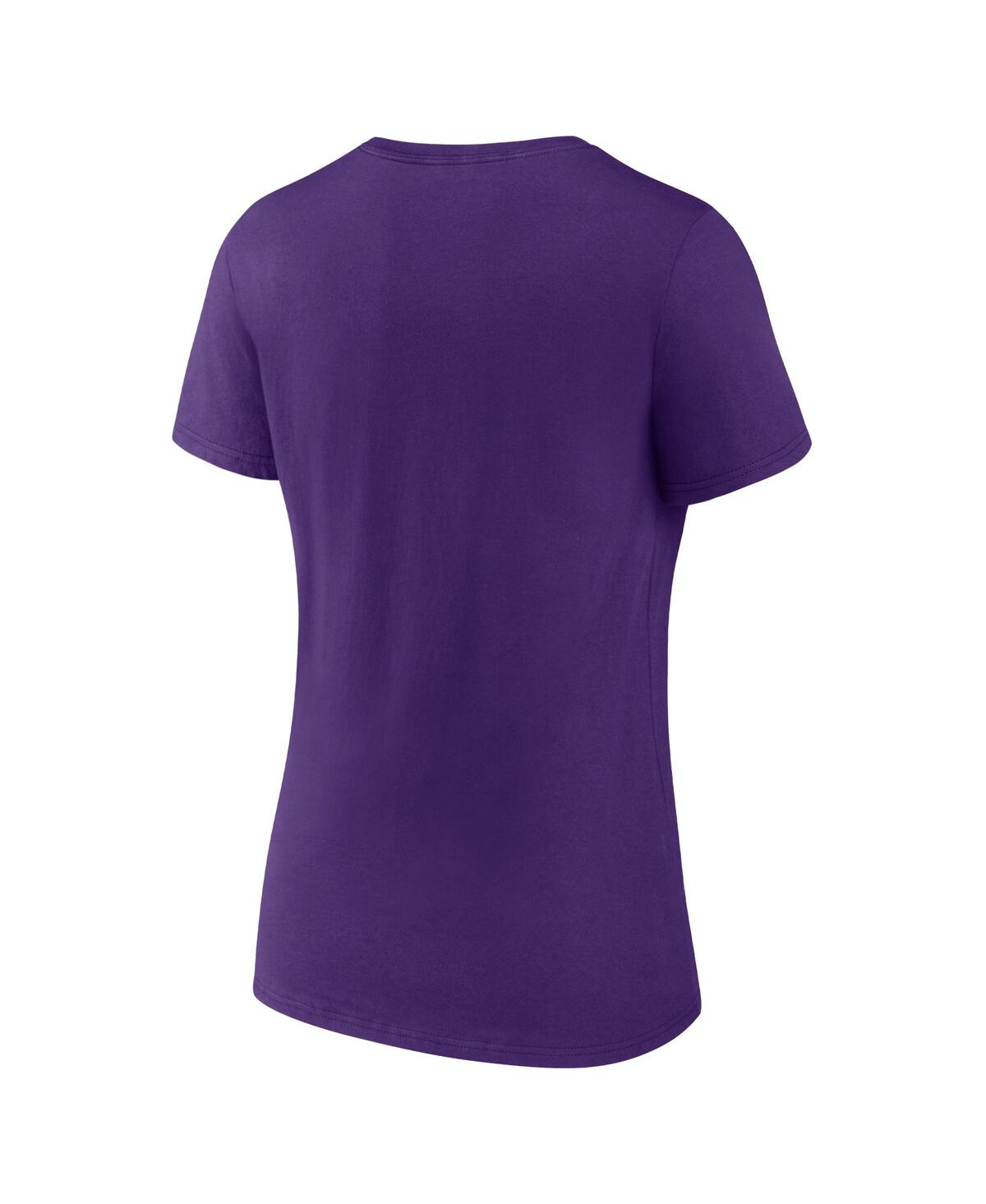 Fanatics Women's Purple Minnesota Vikings Back Home Again V-neck T-shirt In Purple