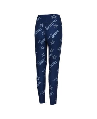 Women's Navy Dallas Cowboys Breakthrough Allover Print Knit Sleep Leggings