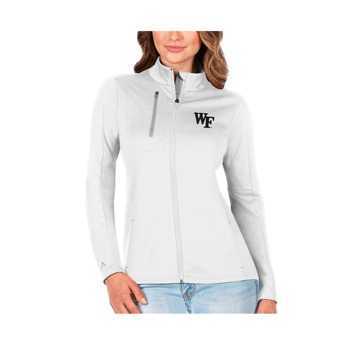 Women's White/Silver Wake Forest Demon Deacons Generation Full-Zip Jacket
