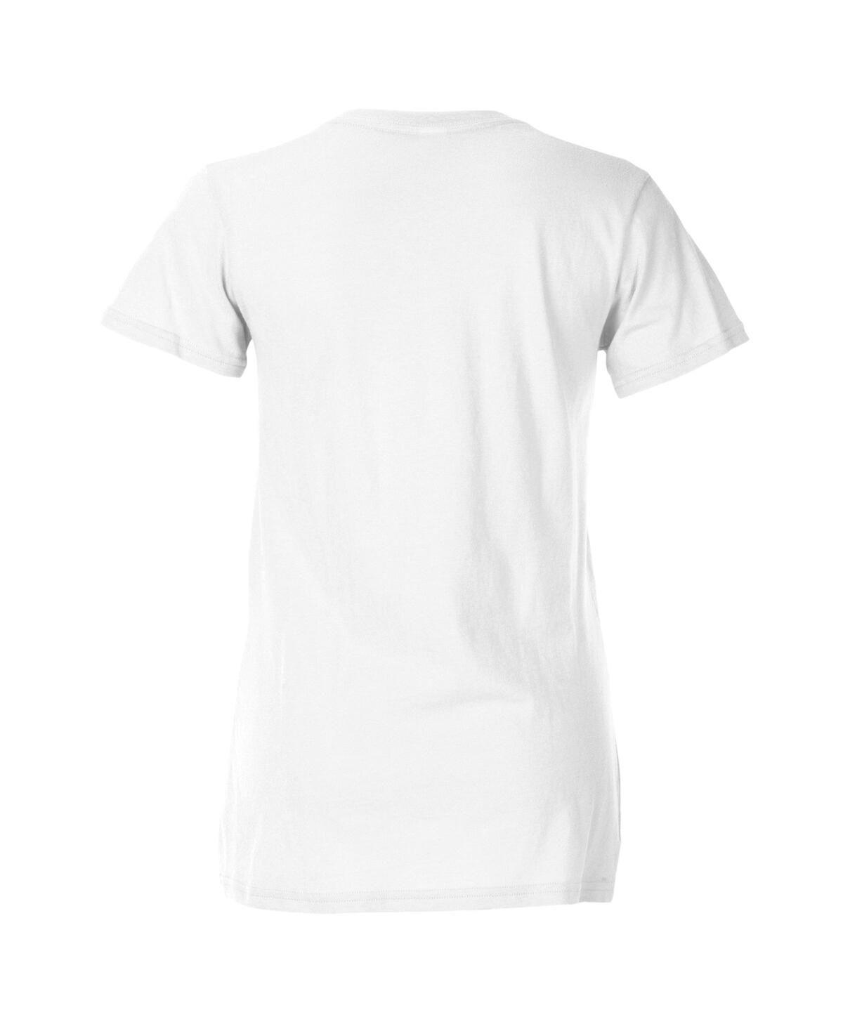 Dallas Cowboys Women's White Thunderstruck Foil T-shirt In White