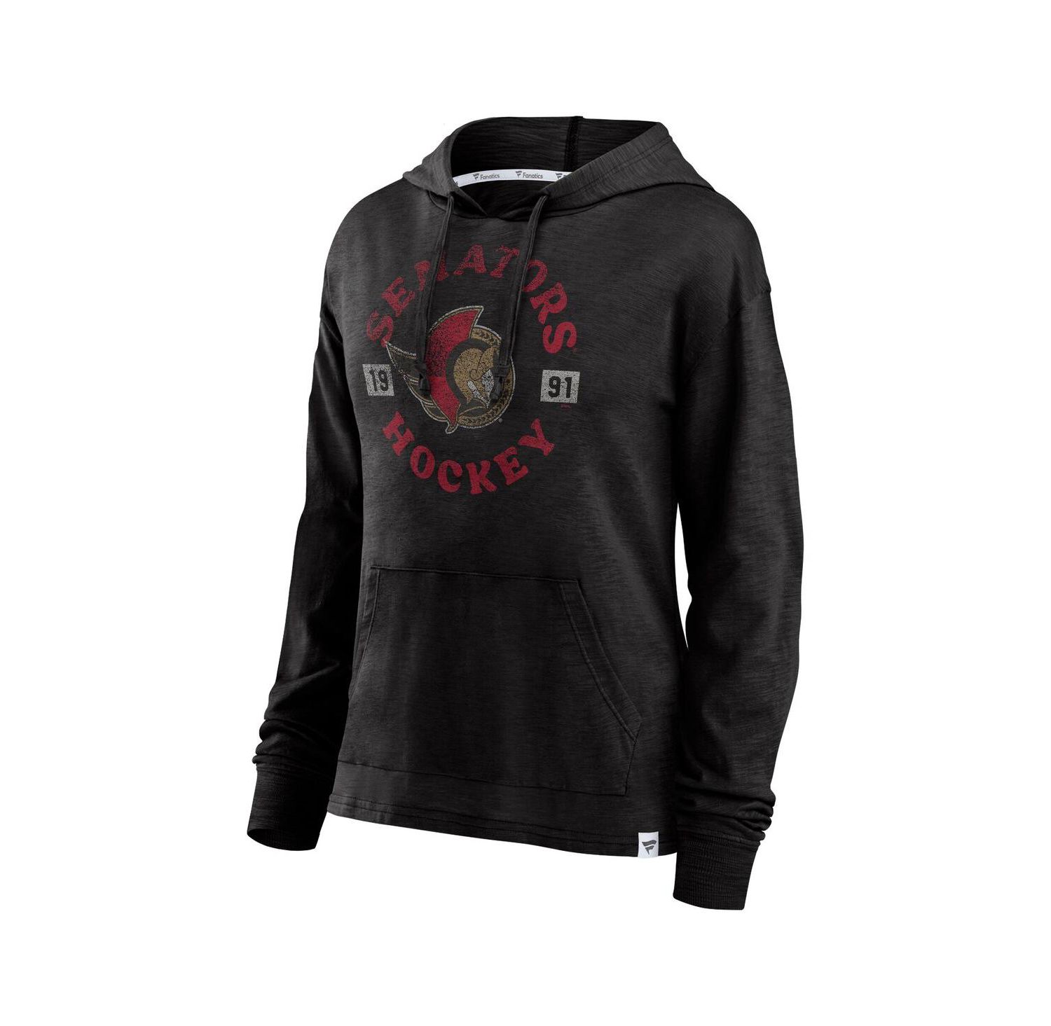 Women's Heather Black Ottawa Senators True Classic Pullover Hoodie