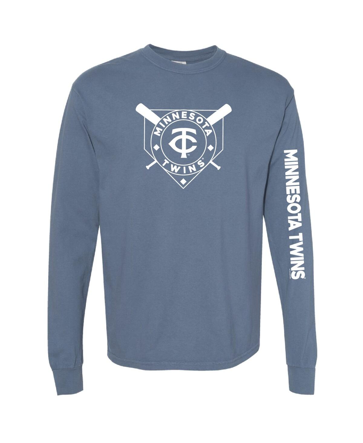 Soft As A Grape Women's Navy Minnesota Twins Pigment Dye Long Sleeve T-Shirt - Navy