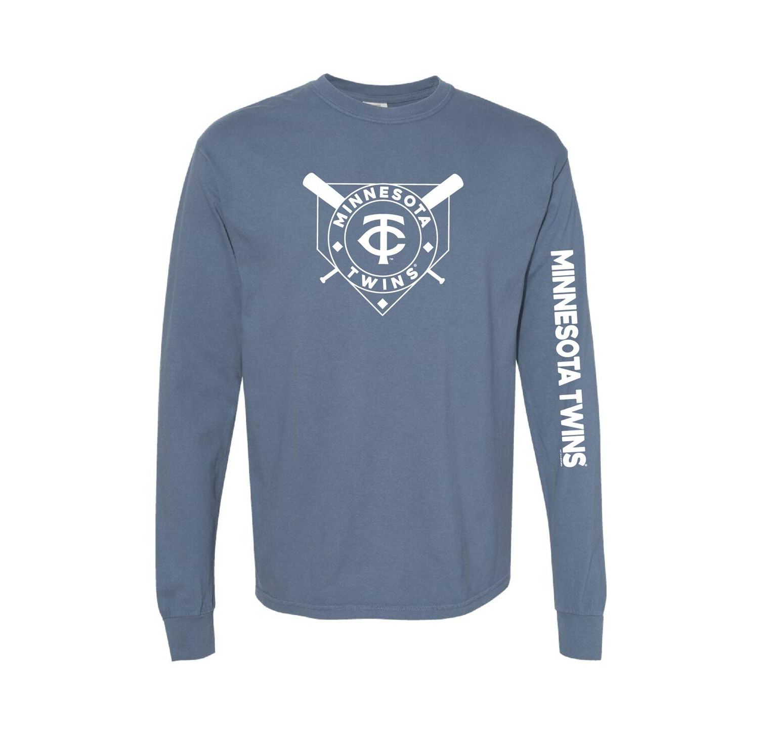Women's Navy Minnesota Twins Pigment Dye Long Sleeve T-Shirt